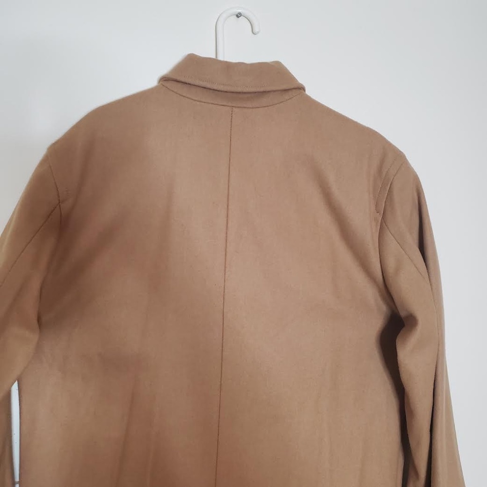 GAP Men's Mid-Length Wool Blend Tan Trench Coat - Picture 7 of 10